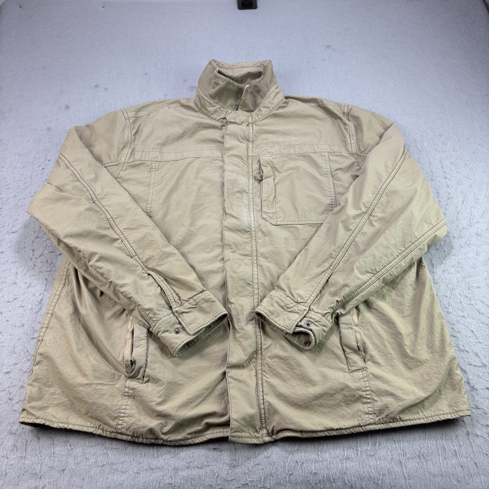 Carbon 2 Cobalt Jacket Mens XL Beige Full Zip Utility Pockets Casual Coat